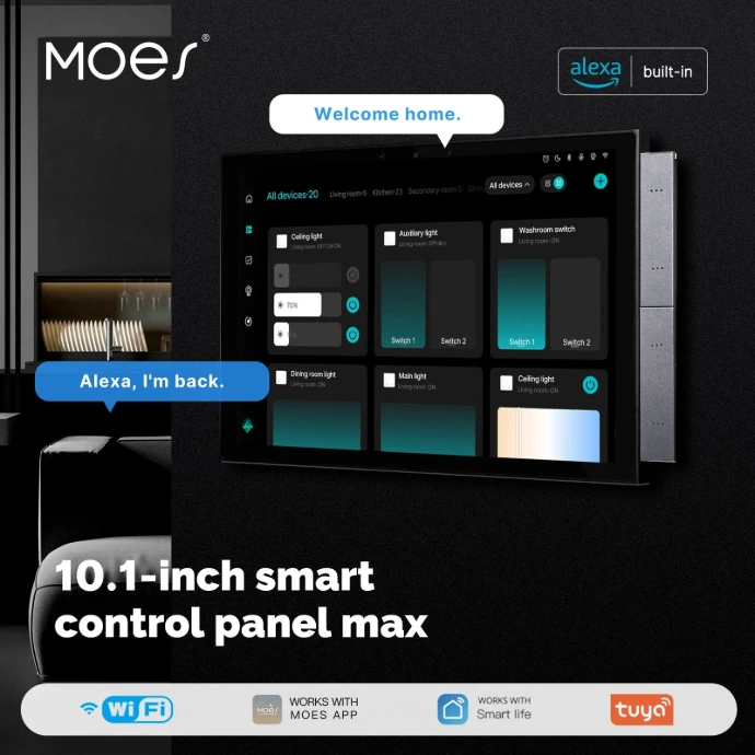 Smart control panel wall installation